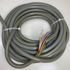 Cáp 6M 20ft Cable FUJI E.W.C 20 Core x 0.75mm² 18AWG 105°C 300V OD 15.5mm Gray For Power Cable and Control Robotics, CNC Machines, Industrial Communication