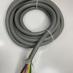 Cáp 6M 20ft Shielded Cable FUJI E.W.C MVVS 12 Core x 1.25mm² 16AWG 105°C 300V OD 15mm Gray For Power Cable and Control Robotics, CNC Machines, Industrial Communication