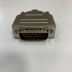 Đầu Jack Hàn HARTING D-Sub DB15 Male Metal Shielded Connector Gold Plated Shell Kit 2 Rows 15 Pin Serial Port For PLC/HMI/ Servo Driver Encoder Communication Cable in Japan
