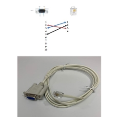 Cáp Điều Khển Serial RJ11 4 Pin 4P4C to RS232 DB9 Female Cable Flat Slim Dài 2M