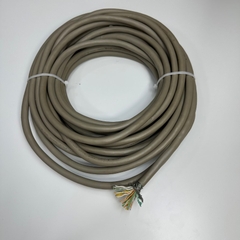 Cáp 14M 47ft Shielded Cable HITACHI 36 Core x 0.2mm² 24AWG 80°C 300V Multi Pair OD 11.5mm Grey Cable E41447 STYLE 2464 VW-1 For Signals Servo Motor Encoder, Industrial I/O Communication