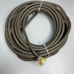 Cáp 11.5M 38ft Shielded Cable HITACHI 34 Core x 0.2mm² 24AWG 80°C 300V Multi Pair OD 11mm Grey Cable E41447 STYLE 2464 VW-1 For Signals Servo Motor Encoder, Industrial I/O Communication