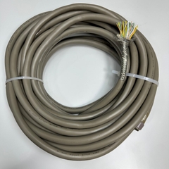 Cáp 12M 40ft Shielded Cable HITACHI 40 Core x 0.2mm² 24AWG 80°C 300V Multi Pair OD 12.5mm Grey Cable E41447 STYLE 2464 VW-1 For Signals Servo Motor Encoder, Industrial I/O Communication