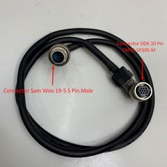 Cáp 1M 3.3ft Connector Sam Woo 19-5 5 Pin Male to DDK CM10-SP10S-M 10 Pin Female 90 Degree For Servo Servo Motor Encoder Original Cable