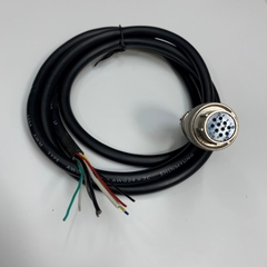 Cáp 1.5M 5ft Connector Sam Woo 16-10P 10 Pin Female to 9 Core Open End Cable 18AWG 2C x 0.75mm² + 7C x 0.3mm² 24AWG SHINMYUNG OD 8.0mm For Power Cable and Control Robotics, CNC Machines