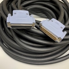 Cáp 15M 50ft CS-DSDMDB50MF-050 DB50 Male to Female 50 Pin D-Sub 3 Rows Data Shielded Cable Black OD 14mm For I/O Signal Encoder Servo Drive/CNC Machining Cable/Siemens Simatic