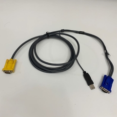 Cáp KVM USB ATEN 2L5202UP Dài 1.8M USB Intelligent KVM Cable 3 in1 SPHD Keyboard/Mouse/Video