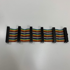 Cáp Bẹ Nhiều Mầu 6 Port 26 Pin IDC Female 2.54mm Pitch Flat Ribbon Data Rainbow Cable 28AWG 105°C 300V For Robot, Servo Driver I/O Data, CMC, CNC, PLC, Industrial Cable Length 14Cm