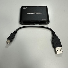 Đầu Đọc Thẻ SSK SCRM025 All-in-one Aluminum Alloy USB 2.0 Cable Dài 15Cm CF SD TF MS M2 XD Card Reader For Laptop
