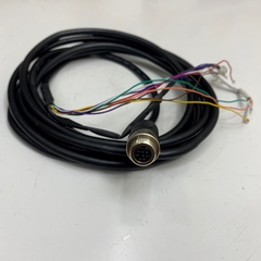Cáp 3M 10ft GX14 Female 8 Pin Circular Mini Din 8-Pin Locking to 8 Core Open End Black Cable 300V 26AWG PVC