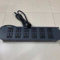 Thanh Phân Phối Nguồn Điện PDU 2U Rack Universal 12 Way UK Outlet Công Suất Max 20A to C20 Plug Power Cord 3x1.5mm² Length 3M