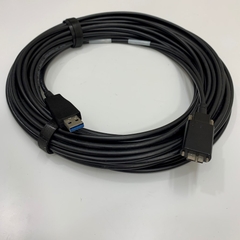 Cáp USB 3.0 Type A to Micro B Male Dài 15.8M With Double Screw Locking Industrial Camera EP USB3 Hybrid Cable U-20 4.8mm C2021062301-001