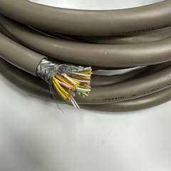 Cáp 1M 3.3ft 50 Core x 0.2mm² Hitachi E41447 STYLE 2464 VW-1 Shielded Cable 24AWG 80°C 300V Multi Pair OD 13mm Grey For Signals Servo Motor Encoder, Industrial I/O Communication