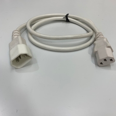 Dây Nguồn APC Power Cord IEC C13 to C14 Cable Dài 1M 10A 250V H05VV-F 18AWG 3x1.0mm² 75°C VDE Cable OD 7.0mm White Color AP9870 in China