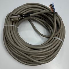 Cáp 10M 33ft Connector Metal Right Angle DB26 Male 3 Row to 26 Core Open Cable Shielded 28AWG 80°C 300V Multi Pair OD 10mm Grey For Industrial I/O Communication