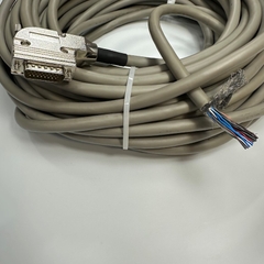 Cáp 10M 33ft DB26 Male Plug 26 Pin 3 Row to 26 Core Open Shielded Cable OD 8.5mm Grey For Industrial I/O Communication