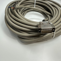 Cáp 10M 33ft Cable Connector DB26 Male 3 Row D-sub to 26 Pin Wire Plug OD 8.5mm Grey For Industrial I/O Communication