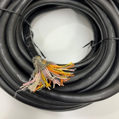 Cáp Điều Khiển Servo Motor Control I/O Cable HITACHI AWM E41447-HCV STYLE 20276 80C 300V 28AWG 25PR 50 Core x 0.15mm² Shielded Cable OD 12.5mm Dài 7 Meter