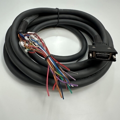 Cáp 4M 13.3ft MR-J4CBL20-CN3-4M For Mitsubishi Servo MR-J Series Communication I/O Flexible Signals Data And Power Shielded Cable MDR 20 Pin Male to 20 Core OD 12mm Black 80℃ 300V 20x0.25mm²