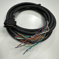 Cáp 3.5M 11.7ft MR-J4CBL20-CN3-3.5M For Mitsubishi Servo MR-J Series Communication I/O Flexible Signals Data And Power Shielded Cable MDR 20 Pin Male to 20 Core OD 9.5mm Black 80℃ 300V 20x0.2mm²