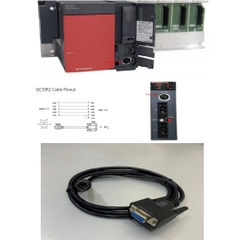 Cáp Lập Trình PLC Programming Cable Mitsubishi QC30R2 Dài 1M For PLC Mitsubishi MELSEC Q Series Với Computer Data Download Cable RS232