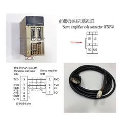 Cáp Lập Trình MR-JRPCATCBL3M Mitsubishi Servo MR-J2-03A5 AC Servo Driver SD180 Programming Cable Length 3M