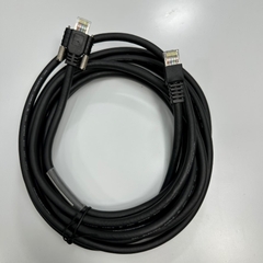 Cáp 4M 13.3ft OKI ELECTRIC GigE Flexible CAT5E S/STP PoE Power Ethernet RJ45 Screw Locking Cable For Hikrobot, Basler, Omron, Keyence Vision Gigabit GigE Data Transmission Interface Industrial Camera