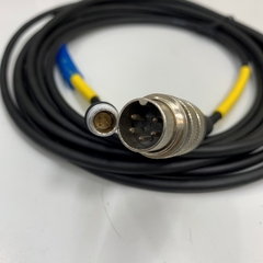 Cáp BINDER M16 DIN 5 Pin Male to LEMO FGG 0B4 4 Pin Male Connection Cable Dài 4.5M 15ft