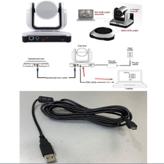 Cáp Kết Nối Aver VC520 Camera Với Máy Tính Để Họp Zoom USB Cable 4.4M USB Type A to Micro USB Retainer is Inculded