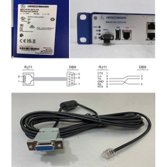 Cáp Cấu Hình Thiết Bị Cable 943301-001 Dài 3M V.24 Interface RJ12 6Pin 6P6C to DB9 Female For Hirschmann Industrial Switch