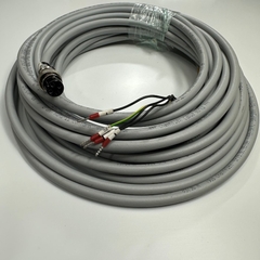 Cáp 10.5M 35ft MEL-GX16-L10.5M-H M53002L Cable Connector GX16 4 Pin Female to 4 Core Terminal Cable Igus Chainflex 4 x 0.5mm² CF78.UL 300/500V OD 7.7mm Grey For Industrial Power Cable