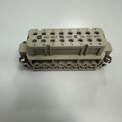 Đầu Jack HARTING Han 16A-F Connector HDC 16 Pin Female + PE 16A 250V 4KV3 For Industrial Power Cable