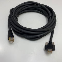 Cáp mạng công nghiệp độ đàn hồi tốt khi uốn cong GigE CAT6 Gigabit Ethernet RJ45 DrC S/STP Screw Locking Cable E35664-FP Dài 6M 20ft For Industrial Camera Gigabit Network Cable High Flex Fixed
