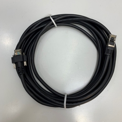 Cáp mạng công nghiệp độ đàn hồi tốt khi uốn cong GigE CAT6 Gigabit Ethernet RJ45 DrC S/STP Screw Locking Cable Rockcon Dài 5M 17ft For Industrial Camera Gigabit Network Cable High Flex Fixed