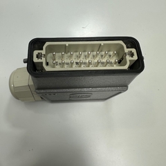 Đầu Nối Điện Công Nghiệp Jack HARTING Han 16A-M Connector HDC 16 Pin Male + PE 16A 250V 4KV3 + Panel 09200160540 HARTING Metric Thread M25