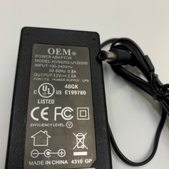 Adapter 12V 2A 24W OEM Thay thế GlobTek 12V 1.25A GT-21089-1512-T3 Connector Tip Size 5.5mm x 2.5mm