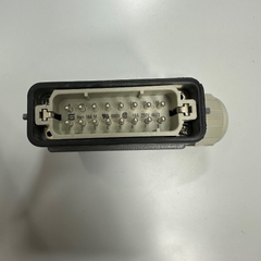 Đầu Nối Điện Công Nghiệp Jack HARTING Han 16A-M Connector HDC 16 Pin Male + PE 16A 250V 4KV3 + Panel 09200160541 HARTING Metric Thread M25