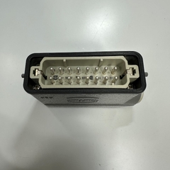 Đầu Nối Điện Công Nghiệp Jack HARTING Han 16A-M Connector HDC 16 Pin Male + PE 16A 250V 4KV3 + Panel 19200161540 HARTING