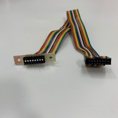Cáp 16 Pin Flat Ribbon Rainbow IDC Female Pitch 2.54mm 2-Row to DIP switch KSD08 Cable Dài 22Cm