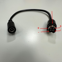 Đầu Chuyển Đổi Jack DC 4 Pin Mini Din 10mm Plug to DC Female Connector Size 5.5mm x 2.1mm & 2.5mm Adapter Power Cable