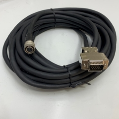 Cáp 300-0181-100 Cable Dài 10M 33ft Connector Plug Hirose 12 Pin Female HR10A-10P-12S(73) to HD 15 Pin VGA Male For Vision Guided Robotic Hole Punch Seho Robot witch Industrial Camera Sony CCD