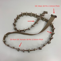 Cáp Bẹ Nhiều Mầu 1 Port IDC Male 26 Pin to 34 Port IDC Female 26 Pin 2.54mm Pitch Rainbow Color Ribbon Cable Dài 1.4M For Máy In Công Nhiệp, NC, CNC, PLC, Robot Công Nghiệp