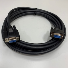 Dây Cáp RS232C Null Modem Serial DB9 Female to Female Nối Chéo Dài 5M 17ft Crossover Shielded Cable BELDEN 26AWG UL E357317-S 80°C 30V OD 7.0mm Color Black