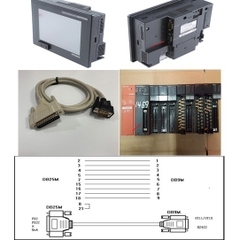 Cáp Lâp Trình GT01-C30R4-25P Cable RS-422 Dài 5M DB25 Male to DB9 Male For Use With HMI Mitsubishi GT11/GT15 Với PLC Mitsubishi FX2/FX2C/QnA/ACPU