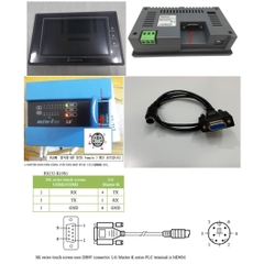 Cáp Lập Trình HMI Samkoon SK Series Với PLC LG Master-K Series Terminal is MD6M Connection Cable RS232 DB9 Female to Mini Din 6 Pin Dài 1M Có Chống Nhiễu Shielded