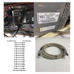 Cáp Kết Nối Encoder CN2 Connector VGA DB15 Male to Female Cable 8M For CNC AC Servo TSB075L4C2 Máy Chạm Gỗ Sử Dụng Động Cơ Servo Và Động Cơ Bước