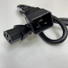 Dây Nguồn APC Extension Cabinet Jumper Power Cord C20 to C13 3.3Ft Dài 1M 16A/10A  250V 14AWG 3x2.08mm² Cable OD 9.5mm Conditions 105°C LIAN DUNG Black AP9879 in Taiwan