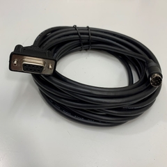 Cáp Lập Trình Communication Cable Mini Din 8 Pin Male to RS232 DB9 Female Black Dài 5M 17ft