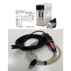 Cáp Lập Trình MR-CPCATCBL3M Mitsubishi Servo MR-J2S/J2 Series Programming Cable Length 3M + USB to RS232 Z-Tek with FTDI Chip