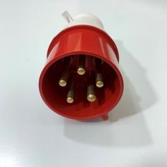 Ổ Cắm Công Nghiệp IP44 Red Panel Mount 3P+N+E 5P Male Industrial Power Socket Rated At 32A 400V